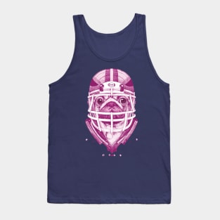 American Pug Football Purple Tank Top